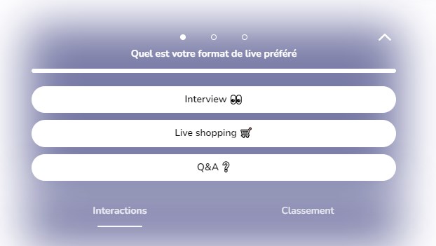 Questionnaire live streaming live shopping
